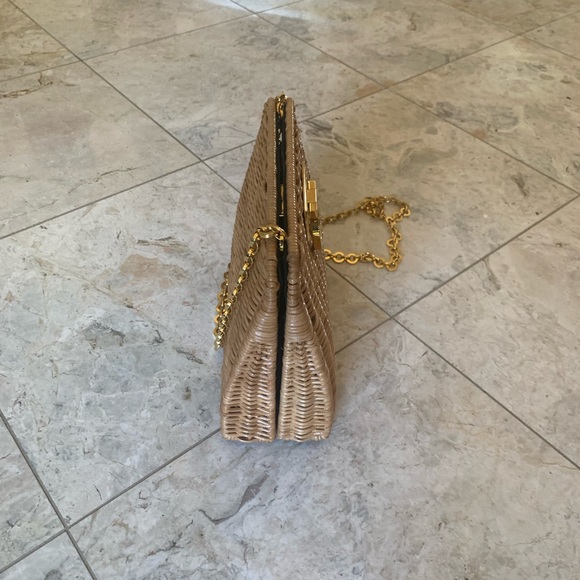 Preowned Authentic Vintage Salvatore Ferragamo Straw Crossbody Handbag - Picture 6 of 12